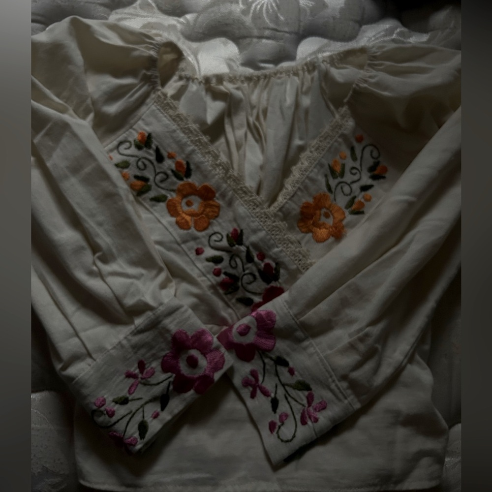 Embroidered Floral Blouse